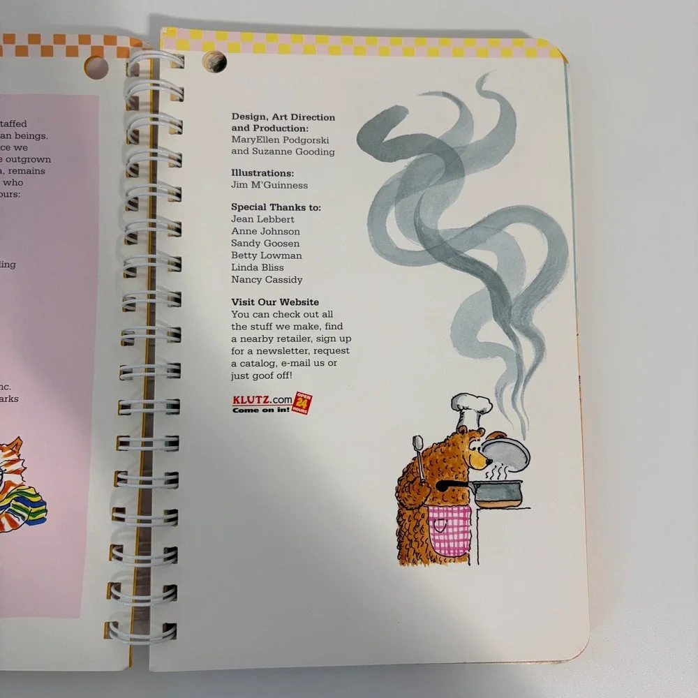 Klutz Kids Cooking Spiral Bound Cookbook Kids Great Used Condition 0-932592-14-7